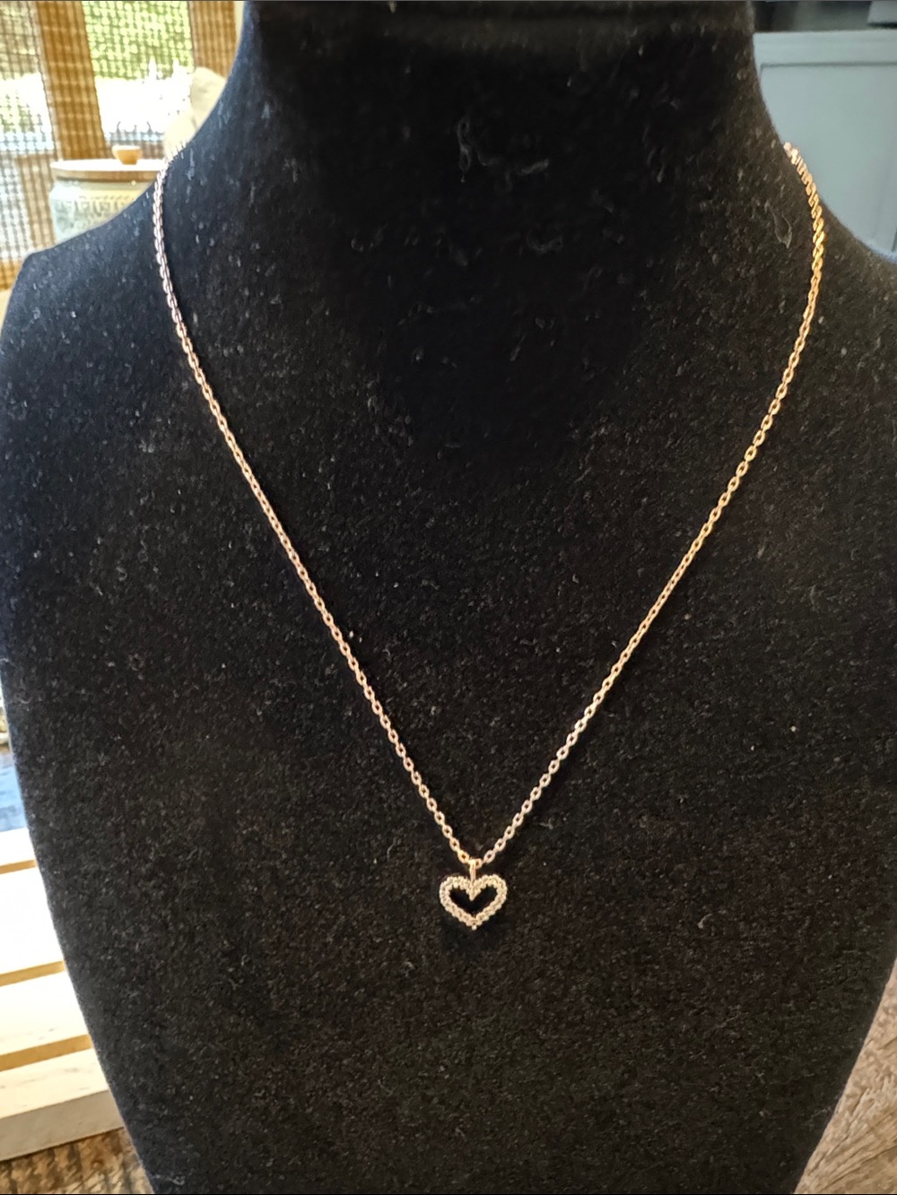 Pandora vintage Delicate Rose Gold Heart Pendant Necklace - Women Jewelry